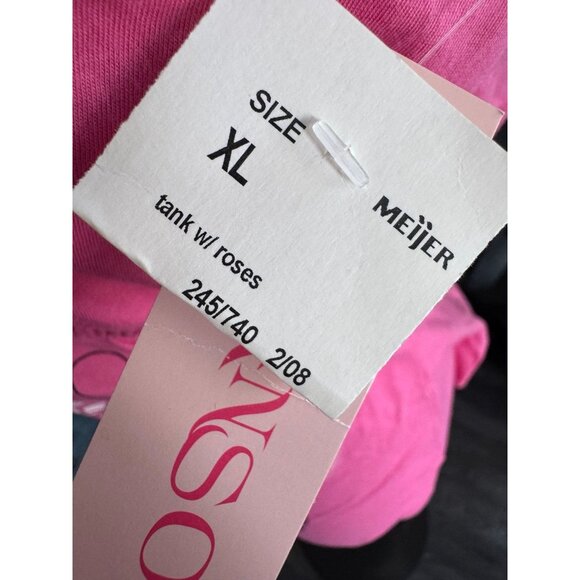 Y2K 2008 NWT Floral Rhinestone Milkmaid Tank size XL - Picture 6 of 9